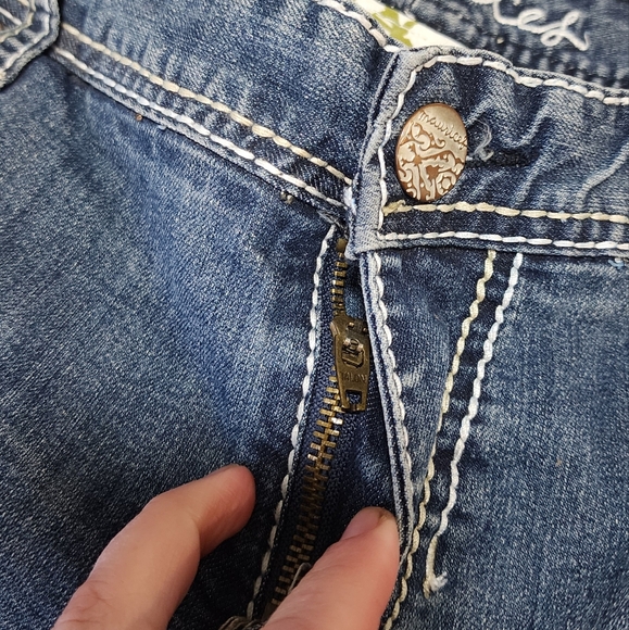 Women's 13/14 Blue Cropped Jeans - Picture 7 of 8